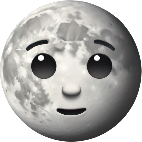 Moon with a face emoji