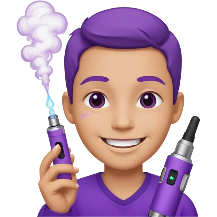 vape paars cute emoji