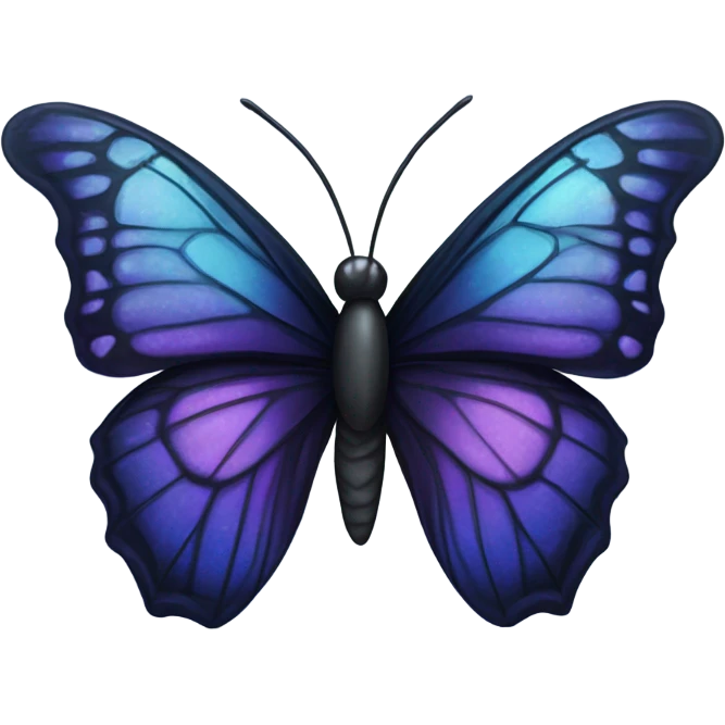 A black butterfly  emoji