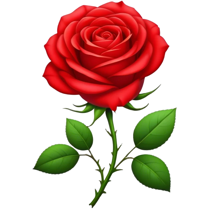 Realistic rose of dark red color  emoji