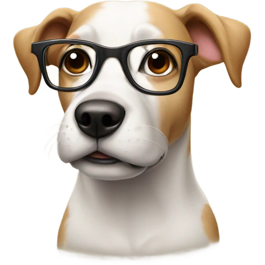 Un Chien à lunette  emoji