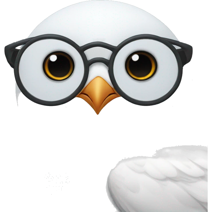 mouette with lunette emoji
