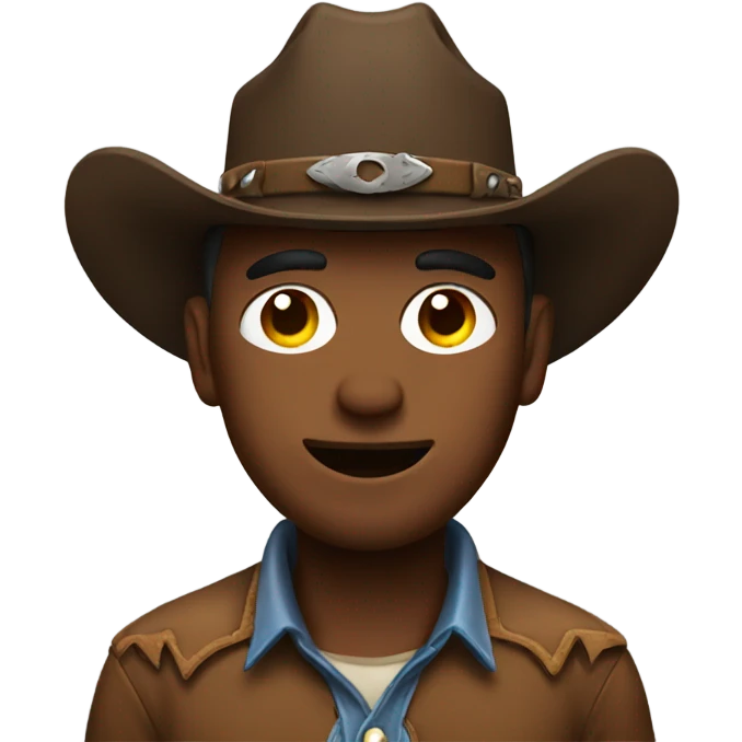 Cowboy with poop on his head emoji