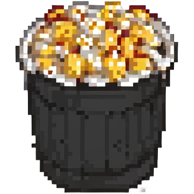pixel art emoji of a popcorn bucket emoji