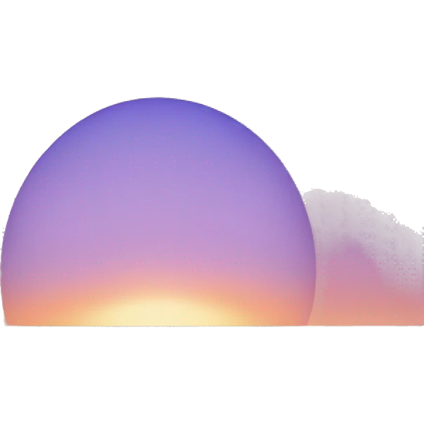 Sunset, background colors are blue and lilac emoji