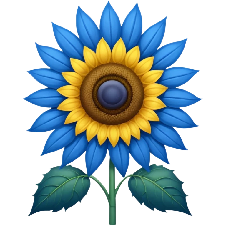 blue sunflower emoji