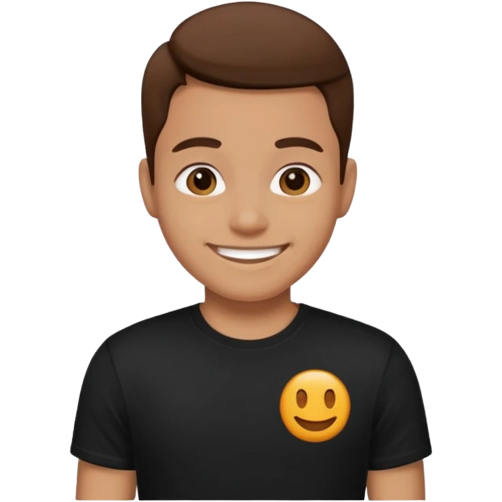 ⁶🤷🏾‍♂️⁷ change color of the shirt to black  emoji