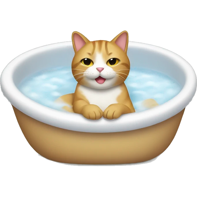 cat-in-a-bath-relaxing emoji