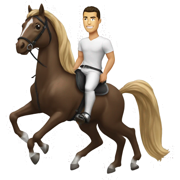 christiano ronaldo sur un cheval emoji