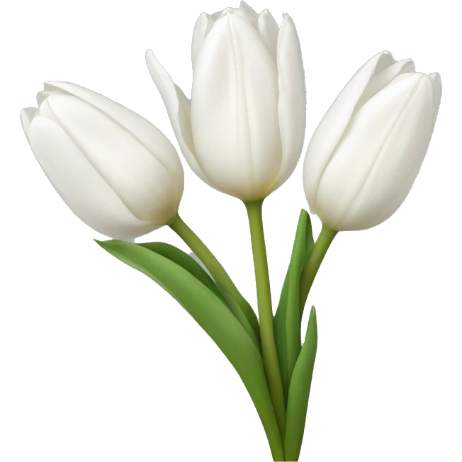 White tulips emoji