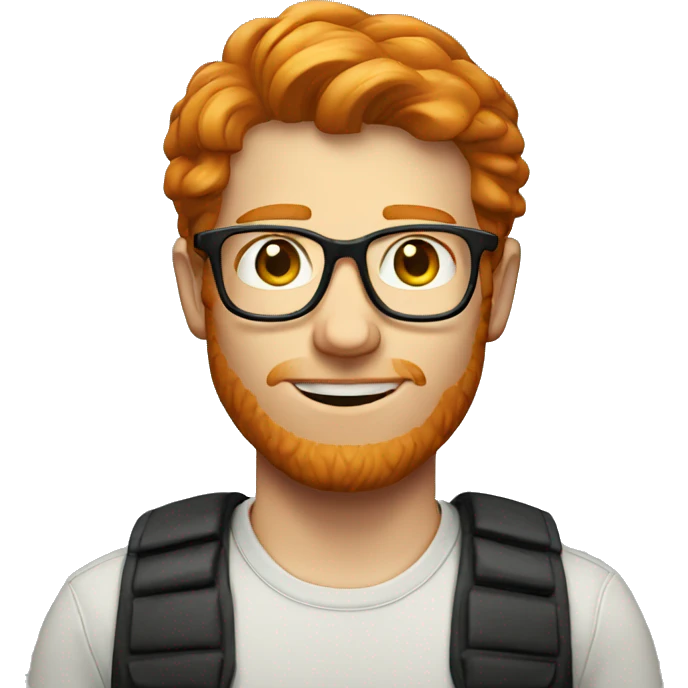 ginger male nerd emoji
