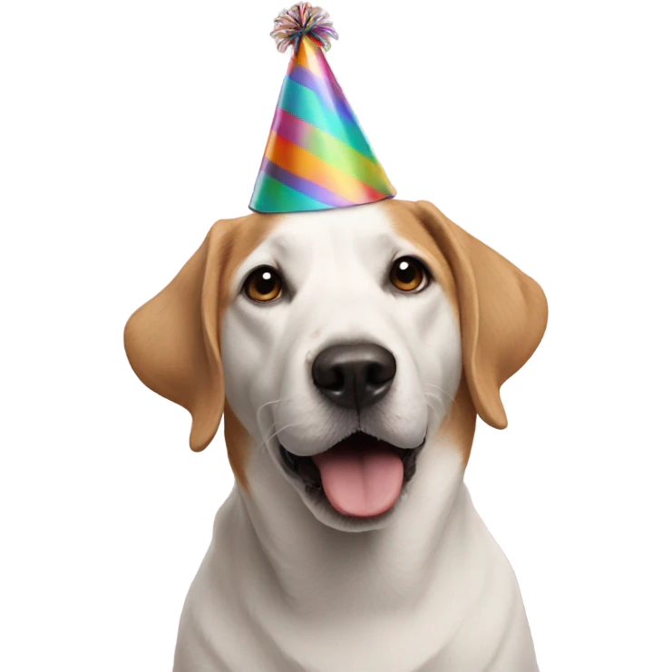 Dog with a party hat emoji