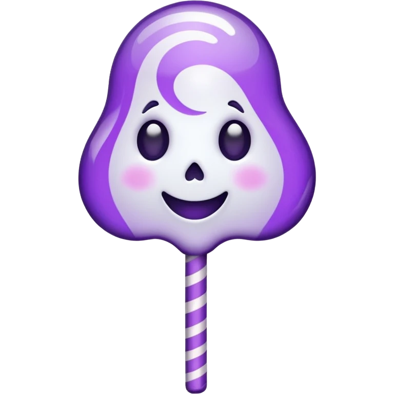 ghost lolipop purple and white emoji
