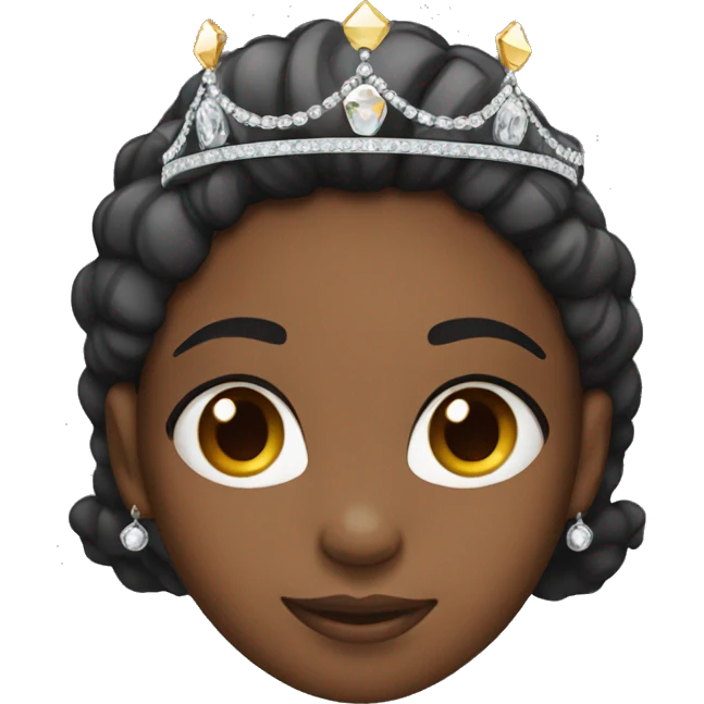 black girl wearing tiara  emoji