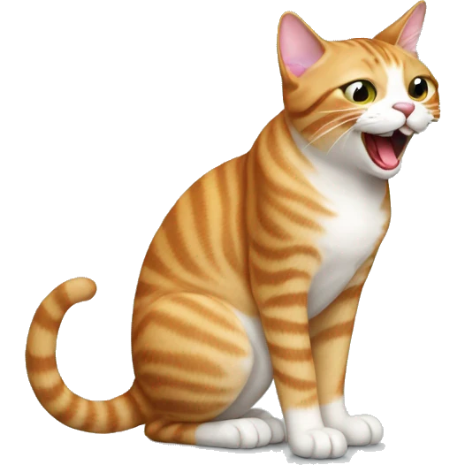 cat licking its leg emoji