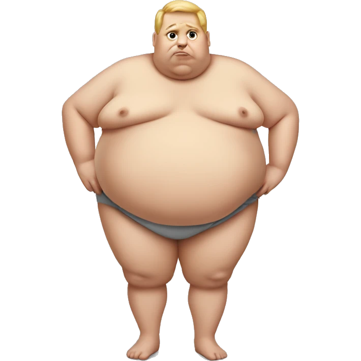 extremely obese person emoji