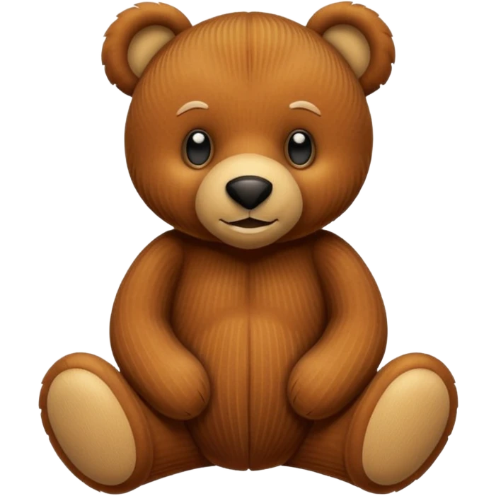 Corduroy plush bear ribbed texture emoji