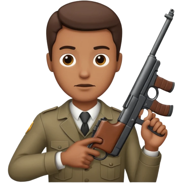 Man holding a gun emoji