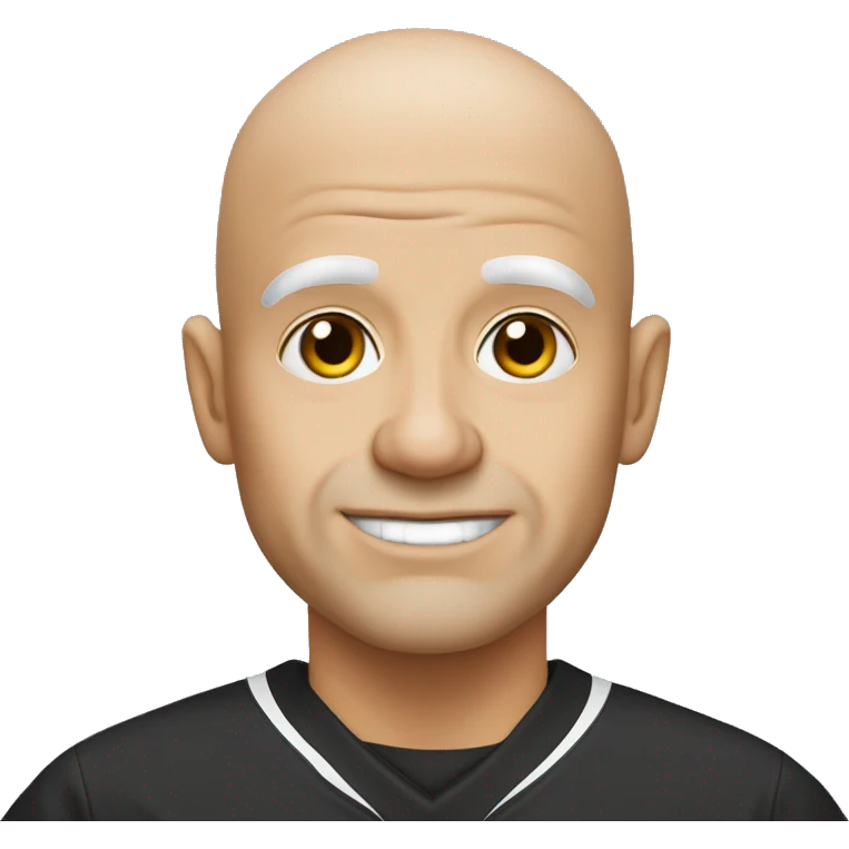 Bald old white skinned Steelers fan no facial hair no mustache hair emoji