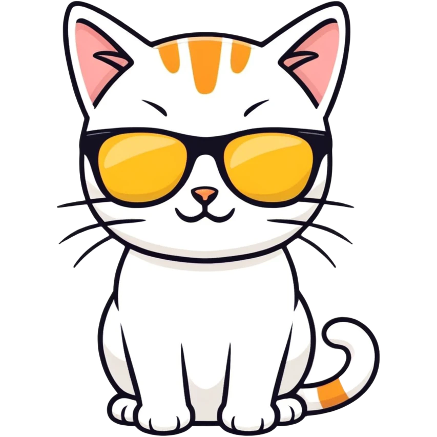 Cat with sunglasses emoji