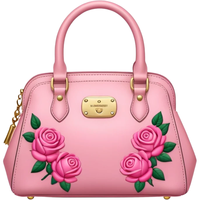 Rose design pink hand bag  emoji