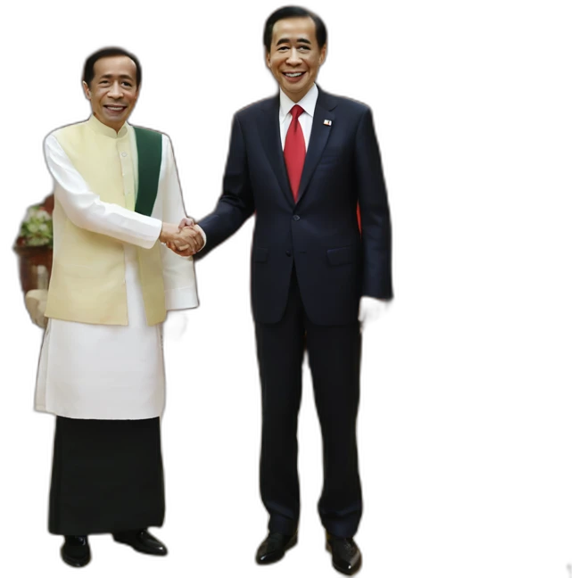 Presiden jokowi shake hand alien emoji
