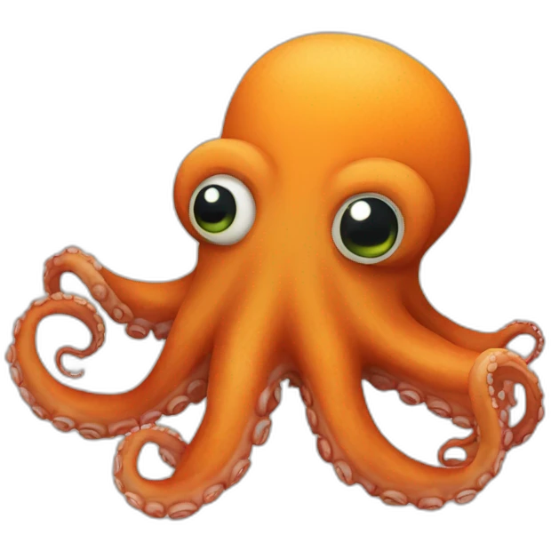 Octopus with a chumpkin emoji