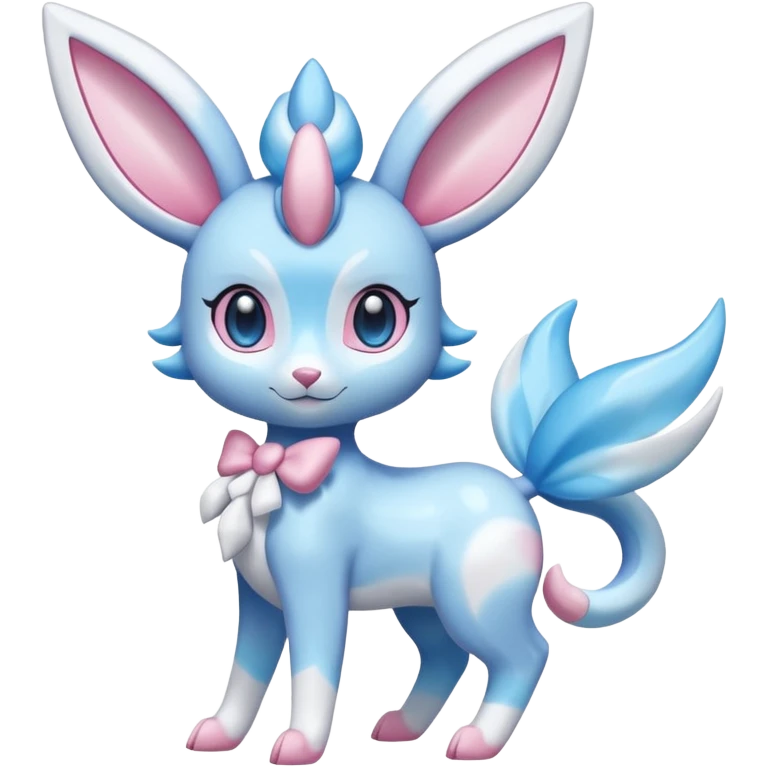 Shiny Sylveon-Amaura-Fakémon-hybrid-creature (full body)  emoji
