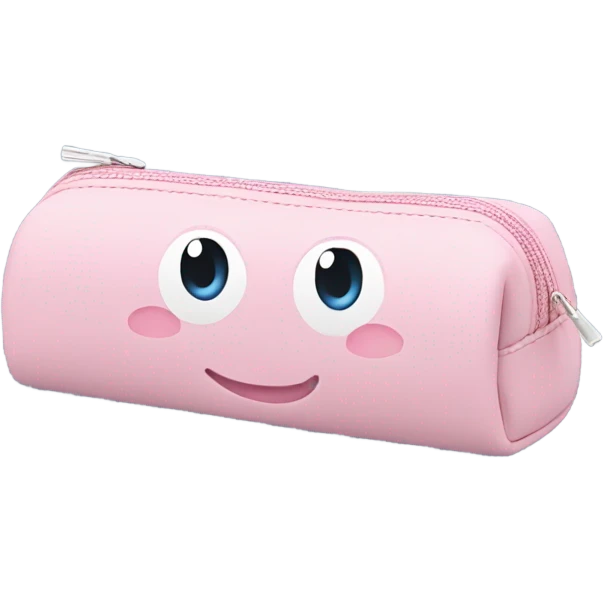 Pencil case light pink  emoji