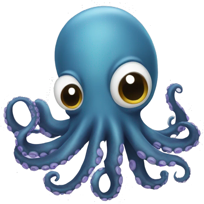 small friendly octopus, ver round with bg eyes and not to many details emoji
