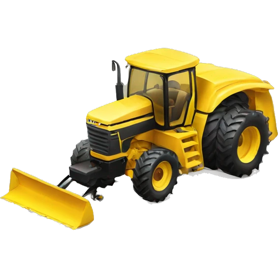 yellow engine hood tractor emoji
