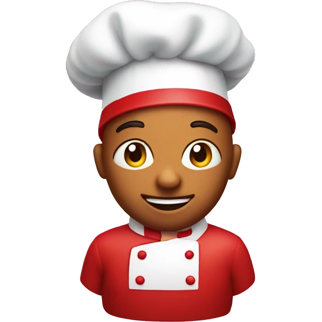 red  chef candy whit face emoji