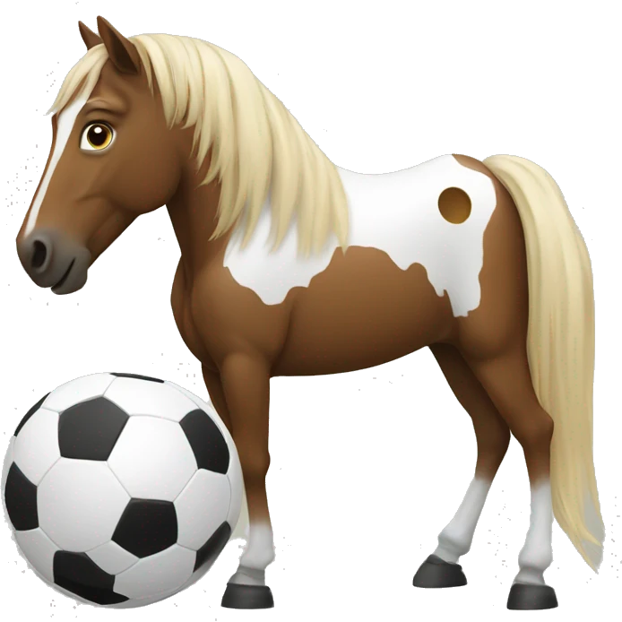 Horse with fotball  emoji