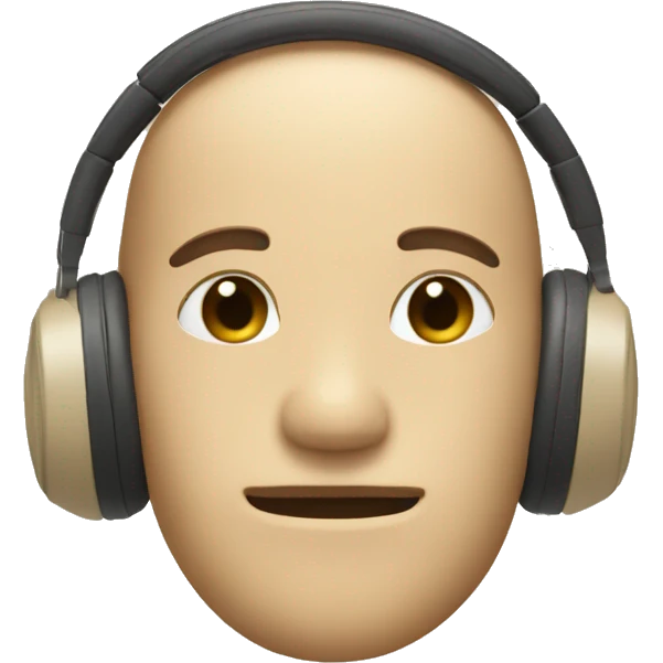 Beige over head headphone  emoji