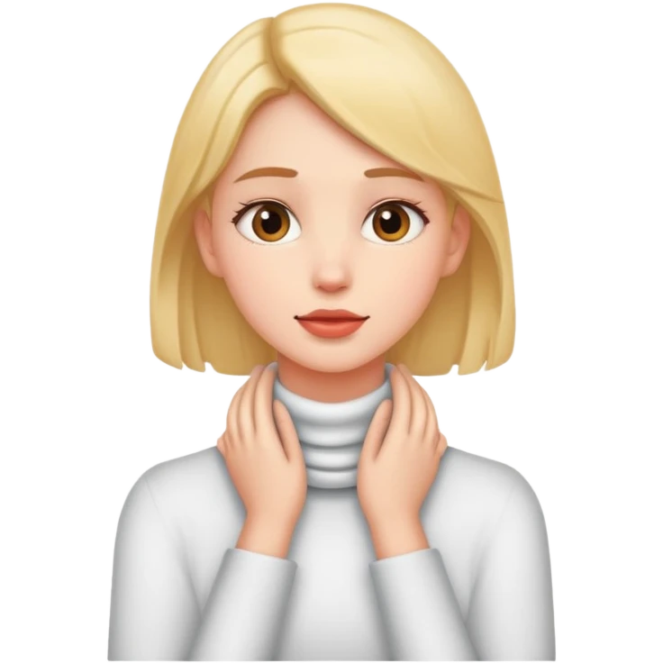 Girl hands on neck emoji