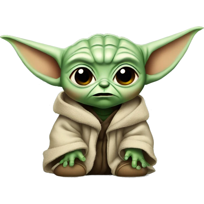 Angry baby yoda emoji