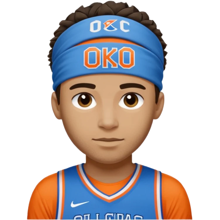 Shai Gilgous alexanderd wearing his okc blue jersey with number two with his blue headband on emoji