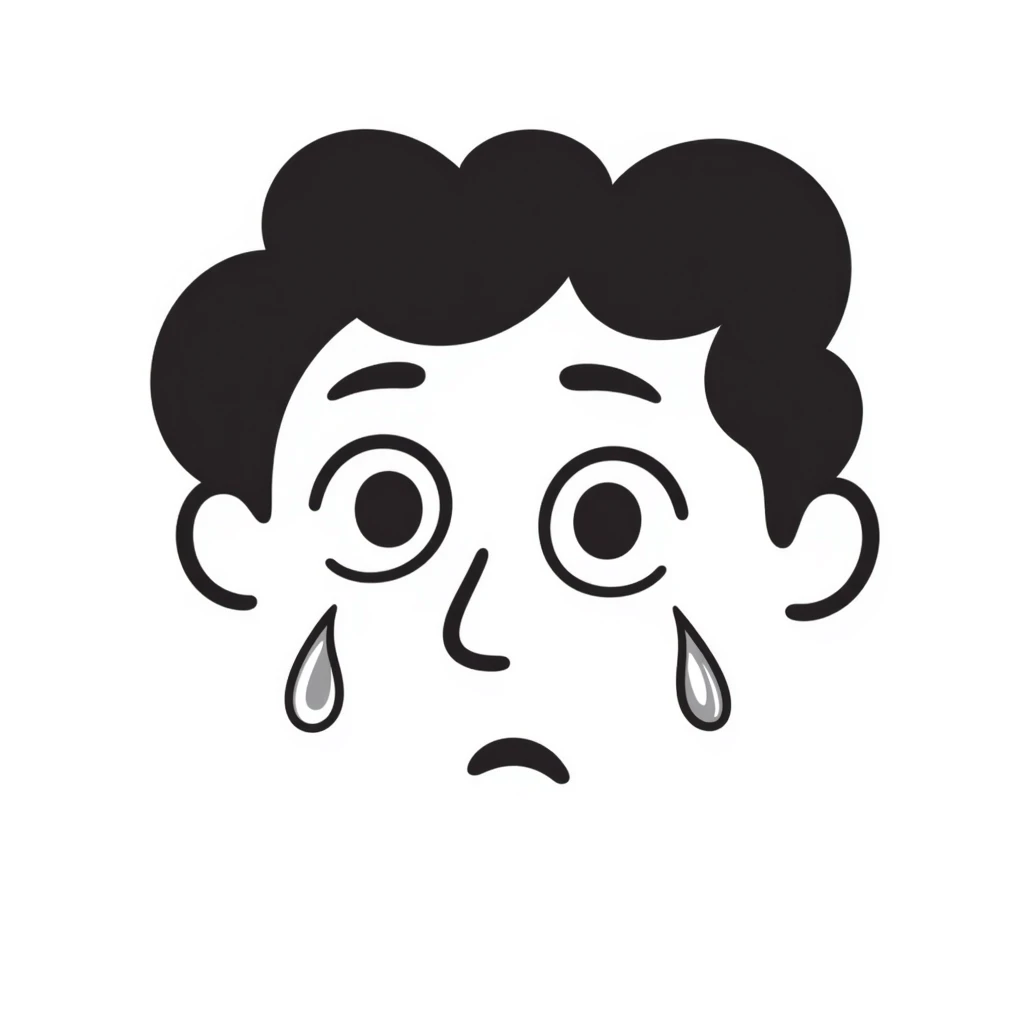 sad face with tears, expressing melancholy emoji