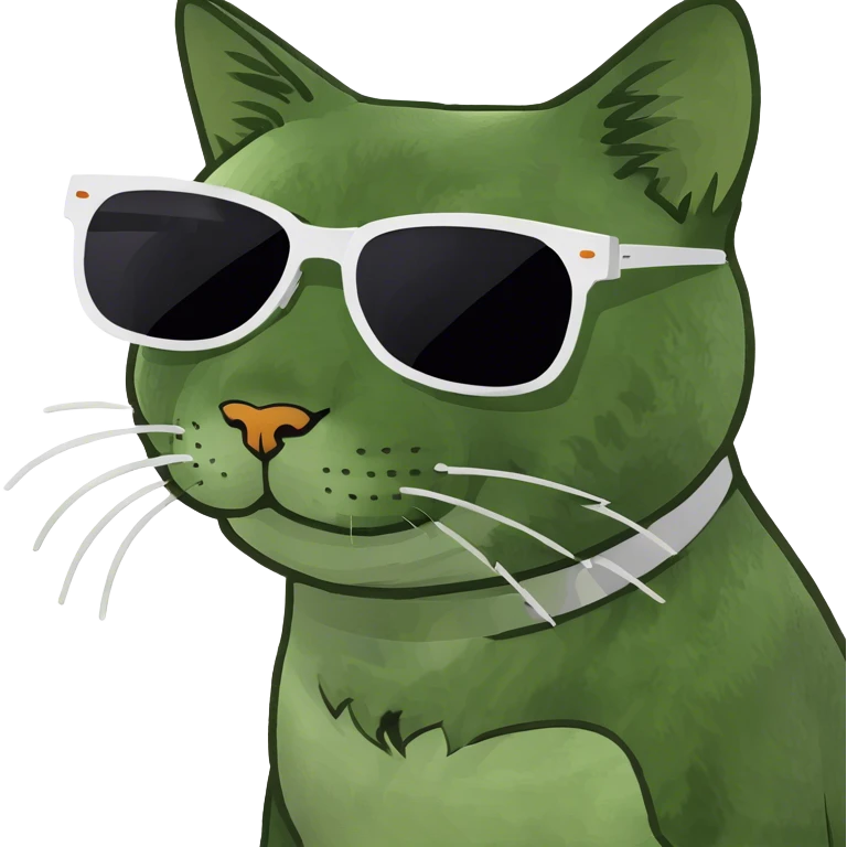 Cat with sunglasses emoji