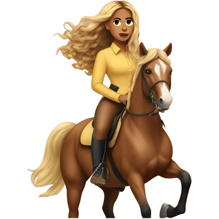 Me as Beyoncé on a horse emoji