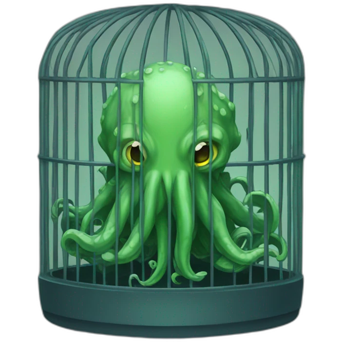 cthulhu in a cage open emoji