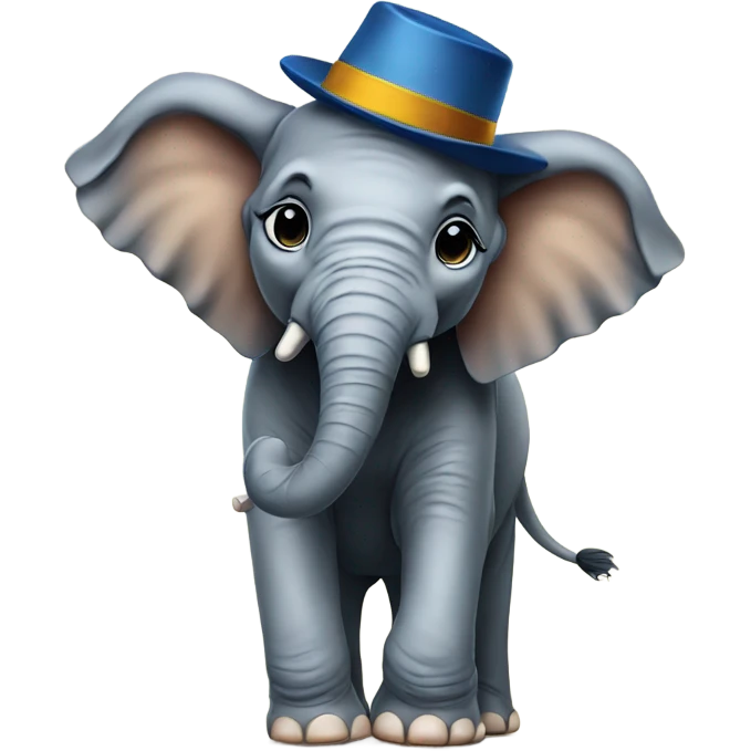 Elephant with sunglasses and hat  emoji