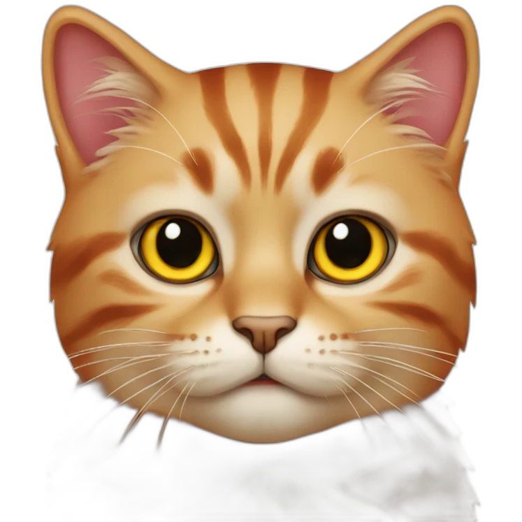 cat red face hot emoji