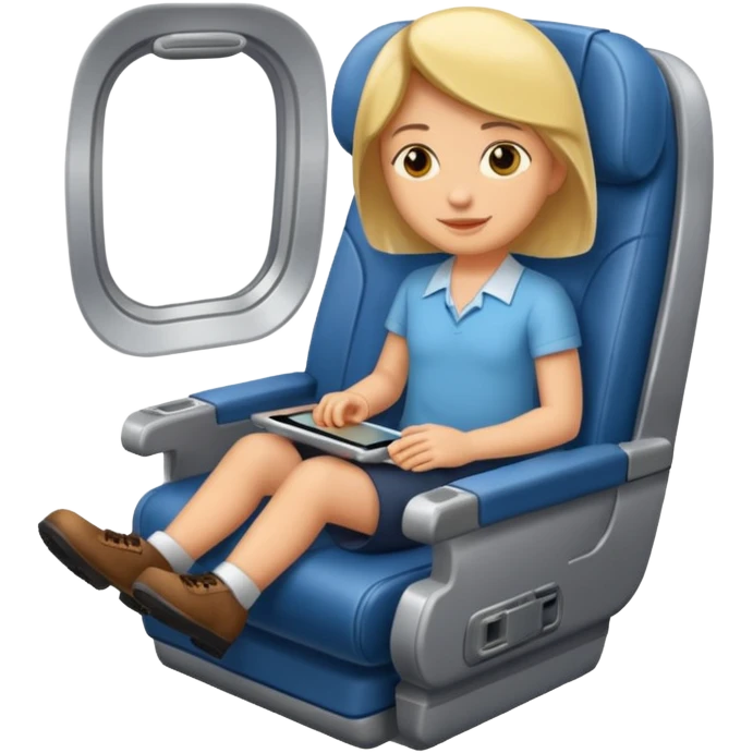 passanger in plane seat emoji