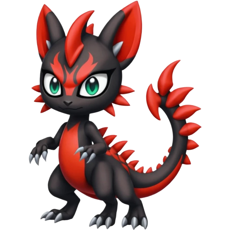 Colorful Cool Badass  Meloetta-Litten-Salandit-Guilmon-Darkrai-Pokémon-Fakémon-fusion-hybrid-creature emoji