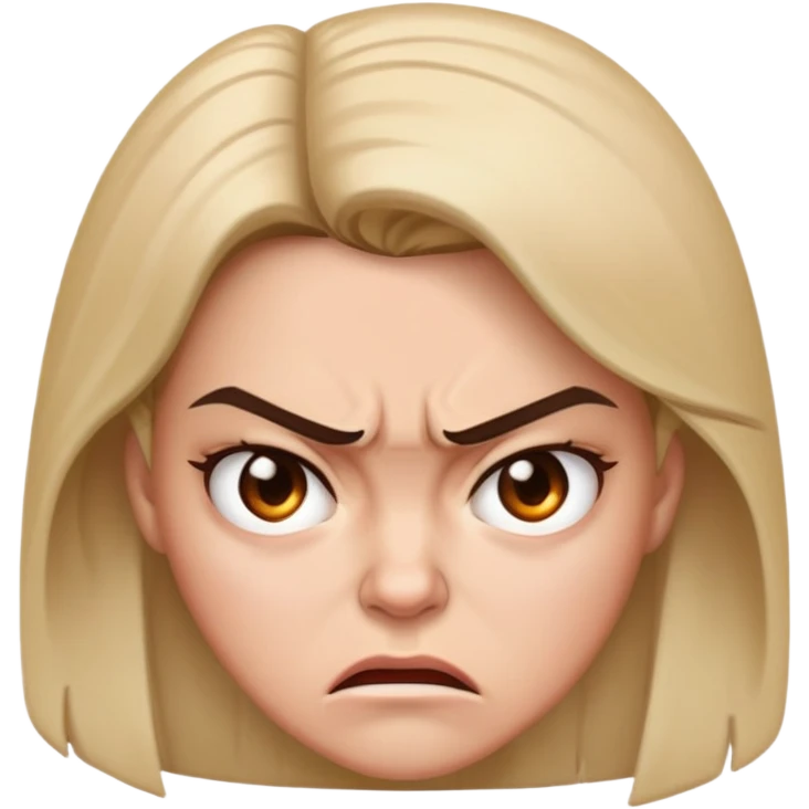 weird lady pissed off emoji