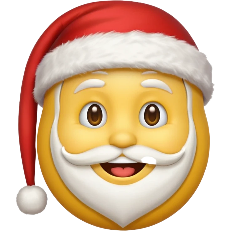 Smiling emoji with santa hat on emoji