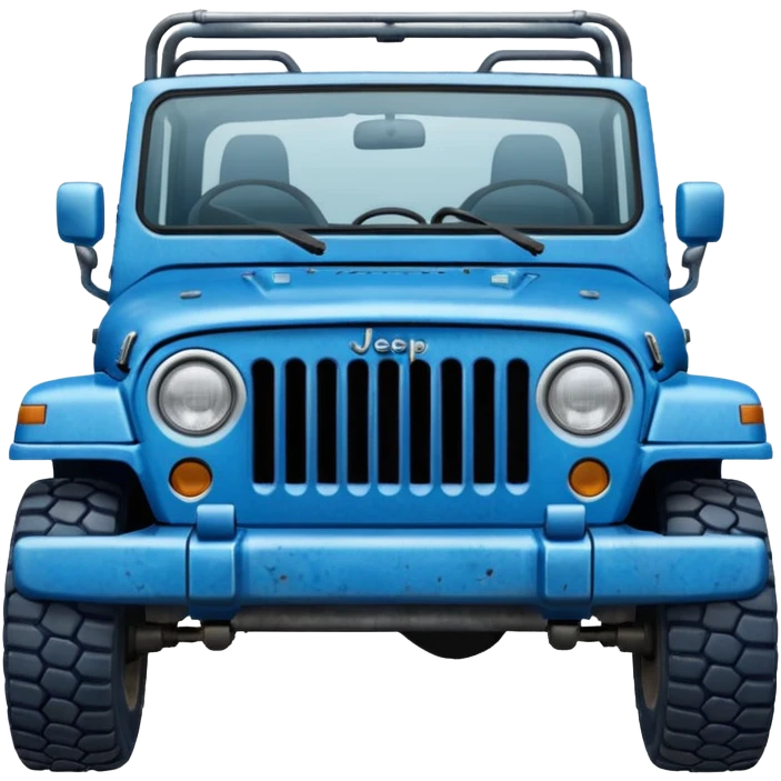 blue jeep with the top off emoji