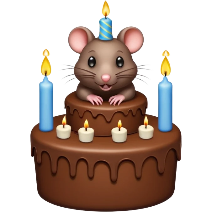Rat cake  emoji