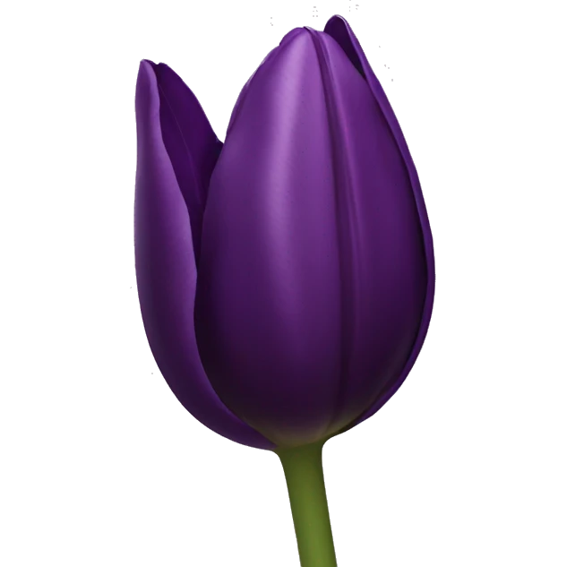Dark purple Tulip emoji